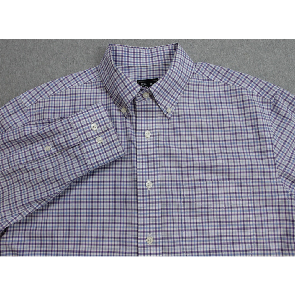 Jos A Bank Shirt Mens M 100% Cotton Tailored Fit